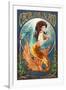 Catalina Island, California - Mermaid-Lantern Press-Framed Art Print