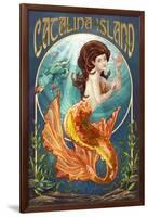 Catalina Island, California - Mermaid-Lantern Press-Framed Art Print