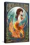 Catalina Island, California - Mermaid-Lantern Press-Stretched Canvas