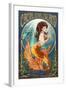 Catalina Island, California - Mermaid-Lantern Press-Framed Art Print