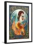 Catalina Island, California - Mermaid-Lantern Press-Framed Art Print