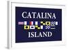 Catalina Island, California - Nautical Flags #2-Lantern Press-Framed Art Print