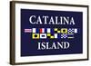 Catalina Island, California - Nautical Flags #2-Lantern Press-Framed Art Print