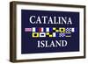 Catalina Island, California - Nautical Flags #2-Lantern Press-Framed Art Print