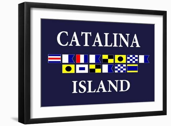 Catalina Island, California - Nautical Flags #2-Lantern Press-Framed Art Print