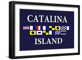 Catalina Island, California - Nautical Flags #2-Lantern Press-Framed Art Print