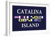 Catalina Island, California - Nautical Flags #2-Lantern Press-Framed Art Print