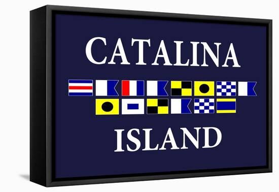 Catalina Island, California - Nautical Flags #2-Lantern Press-Framed Stretched Canvas