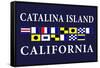 Catalina Island, California - Nautical Flags-Lantern Press-Framed Stretched Canvas