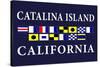 Catalina Island, California - Nautical Flags-Lantern Press-Stretched Canvas