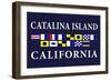 Catalina Island, California - Nautical Flags-Lantern Press-Framed Art Print