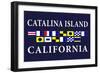 Catalina Island, California - Nautical Flags-Lantern Press-Framed Art Print