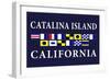 Catalina Island, California - Nautical Flags-Lantern Press-Framed Art Print