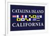 Catalina Island, California - Nautical Flags-Lantern Press-Framed Premium Giclee Print