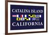 Catalina Island, California - Nautical Flags-Lantern Press-Framed Premium Giclee Print