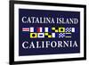 Catalina Island, California - Nautical Flags-Lantern Press-Framed Premium Giclee Print