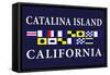 Catalina Island, California - Nautical Flags-Lantern Press-Framed Stretched Canvas