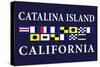 Catalina Island, California - Nautical Flags-Lantern Press-Stretched Canvas