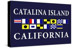 Catalina Island, California - Nautical Flags-Lantern Press-Stretched Canvas