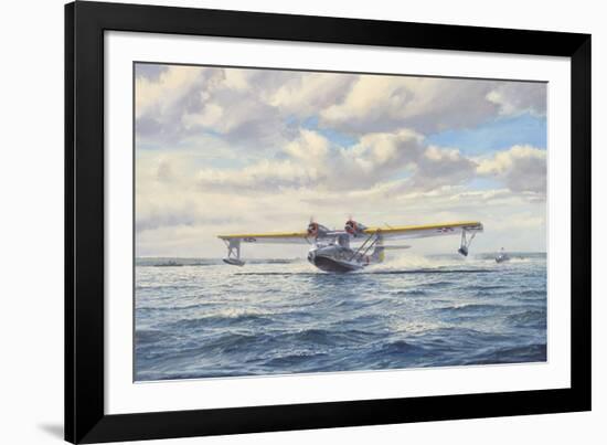 Catalina Take-Off-Roy Cross-Framed Giclee Print