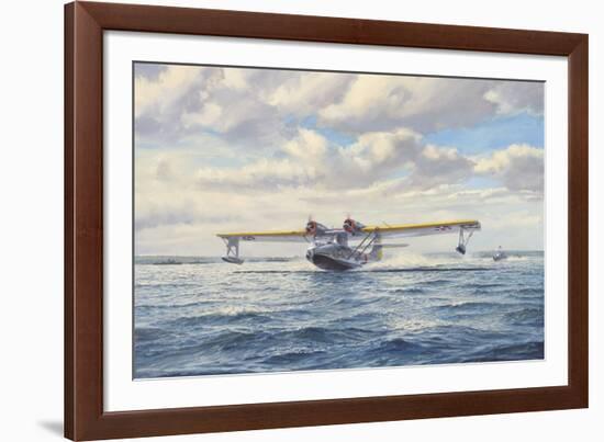 Catalina Take-Off-Roy Cross-Framed Giclee Print