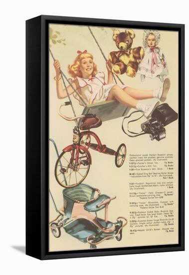 Catalogue Page of Toys, Swing, Trike-null-Framed Stretched Canvas