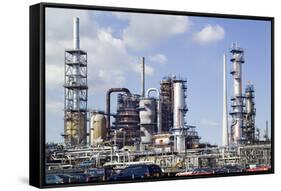 Catalytic Cracker At An Oil Refinery-Paul Rapson-Framed Stretched Canvas