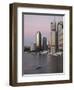 Catamaran Ferry on Brisbane River and City Centre, Brisbane, Queensland, Australia, Pacific-Nick Servian-Framed Photographic Print