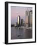 Catamaran Ferry on Brisbane River and City Centre, Brisbane, Queensland, Australia, Pacific-Nick Servian-Framed Photographic Print