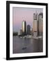 Catamaran Ferry on Brisbane River and City Centre, Brisbane, Queensland, Australia, Pacific-Nick Servian-Framed Photographic Print