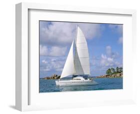 Catamaran, Island of Praslin, Seychelles, Indian Ocean, Africa-Bruno Barbier-Framed Photographic Print