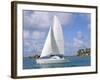 Catamaran, Island of Praslin, Seychelles, Indian Ocean, Africa-Bruno Barbier-Framed Photographic Print