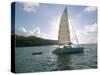 Catamaran, Island of Praslin, Seychelles, Indian Ocean, Africa-Bruno Barbier-Stretched Canvas