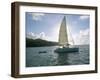 Catamaran, Island of Praslin, Seychelles, Indian Ocean, Africa-Bruno Barbier-Framed Photographic Print