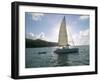 Catamaran, Island of Praslin, Seychelles, Indian Ocean, Africa-Bruno Barbier-Framed Photographic Print