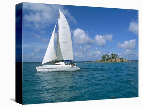 Catamaran, Island of Praslin, Seychelles, Indian Ocean, Africa-Bruno Barbier-Stretched Canvas