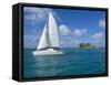 Catamaran, Island of Praslin, Seychelles, Indian Ocean, Africa-Bruno Barbier-Framed Stretched Canvas