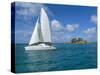 Catamaran, Island of Praslin, Seychelles, Indian Ocean, Africa-Bruno Barbier-Stretched Canvas