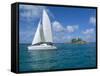 Catamaran, Island of Praslin, Seychelles, Indian Ocean, Africa-Bruno Barbier-Framed Stretched Canvas