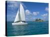 Catamaran, Island of Praslin, Seychelles, Indian Ocean, Africa-Bruno Barbier-Stretched Canvas