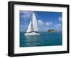 Catamaran, Island of Praslin, Seychelles, Indian Ocean, Africa-Bruno Barbier-Framed Photographic Print