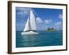 Catamaran, Island of Praslin, Seychelles, Indian Ocean, Africa-Bruno Barbier-Framed Photographic Print