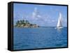 Catamaran, Island of Praslin, Seychelles, Indian Ocean, Africa-Bruno Barbier-Framed Stretched Canvas