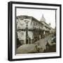 Catane (Sicily, Italy), a Street, Circa 1860-Leon, Levy et Fils-Framed Photographic Print