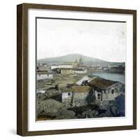 Catane (Sicily, Italy), Overview and the Etna, Circa 1860-Leon, Levy et Fils-Framed Photographic Print