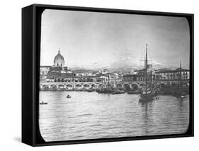 Catania and Mount Etna, Sicily, Italy, Late 19th or Early 20th Century-null-Framed Stretched Canvas