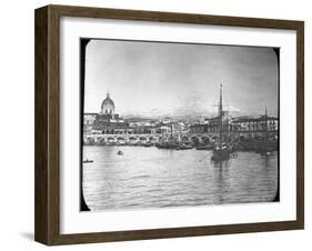 Catania and Mount Etna, Sicily, Italy, Late 19th or Early 20th Century-null-Framed Photographic Print