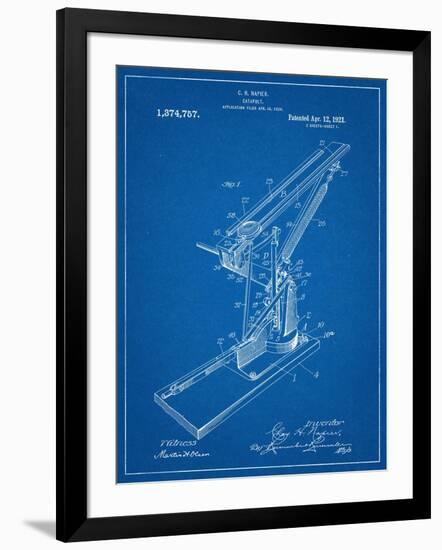 Catapult Patent 1921-null-Framed Art Print