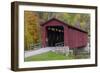 Cataract Covered Bridge over Mill Creek at Lieber, Indiana-Chuck Haney-Framed Photographic Print