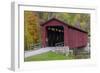 Cataract Covered Bridge over Mill Creek at Lieber, Indiana-Chuck Haney-Framed Photographic Print